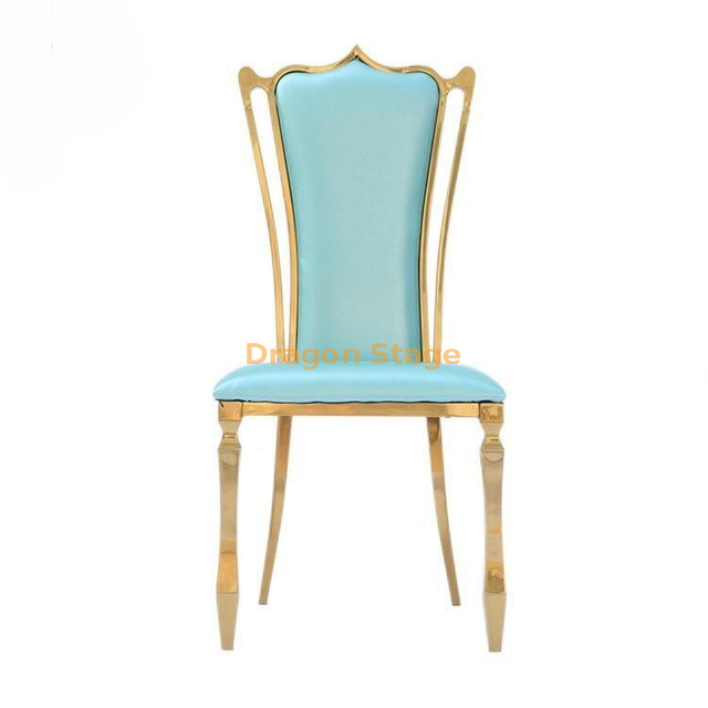Stainless Steel Dining Chairs, Hotel Clubs, Home Chairs, Villas, Blue Chairs, Creative Design, Leather Backrest Dining Chairs