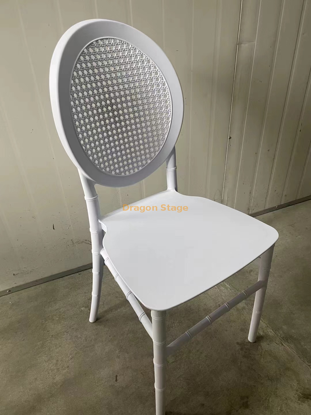 White Plastic Cane Chair (5)