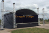 10x9x6m Events Aluminum Curved Roof Frame Spigot Bolt Truss Stage System with 2 Wings 3m for LED Screen