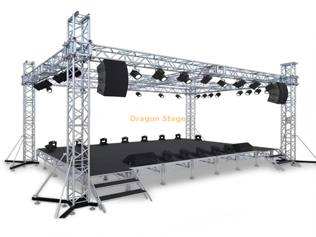 7x5m Custom Aluminum Stage Frame Truss Structure for Stage Lighting And LED Screen