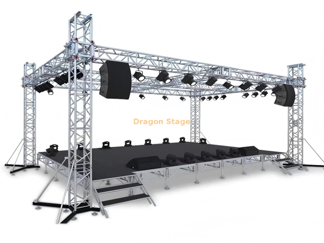 7x5m Custom Aluminum Stage Frame Truss Structure for Stage Lighting And LED Screen