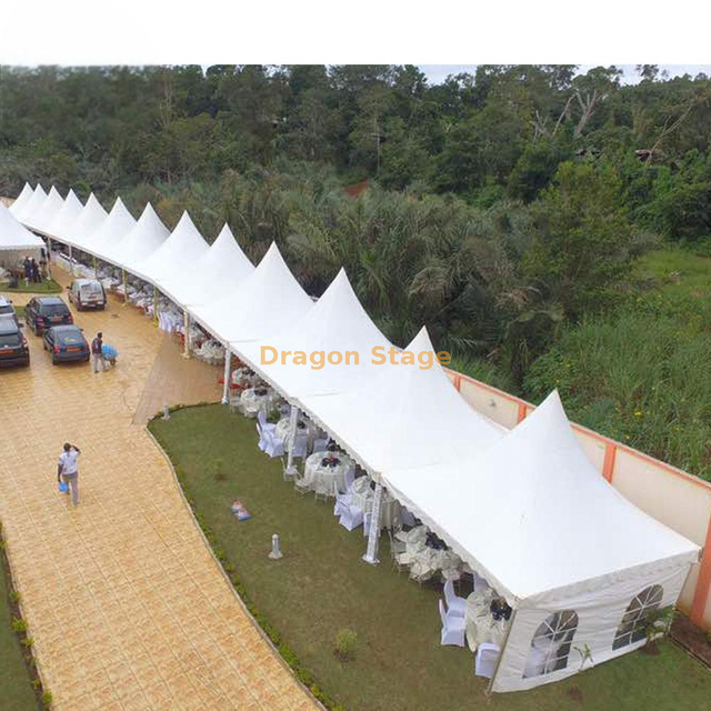 Garden Wedding Party 6x6m Tent with Decorative Linings And Curtains