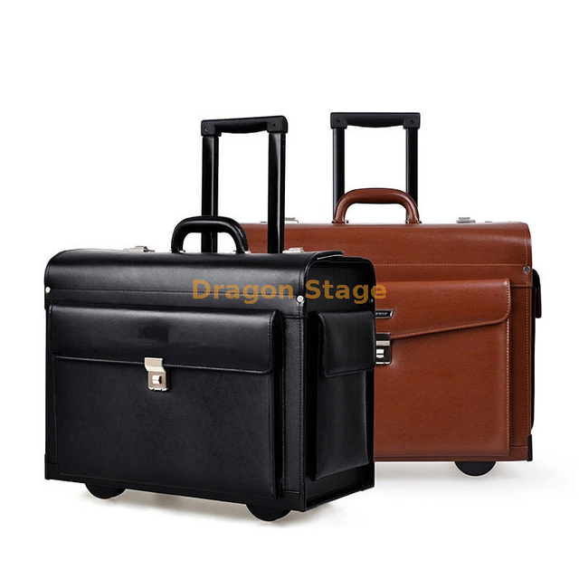 Black PU Event Travel Rolling Case with Combination Locks