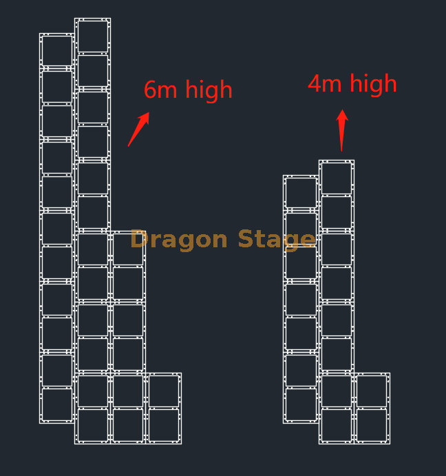 LED Aluminum Stacking Truss Frame drawing