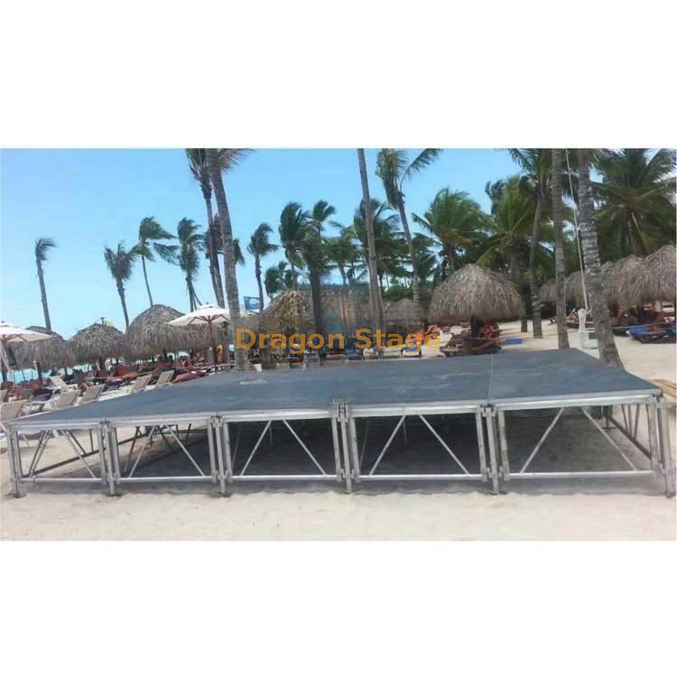 Mobile Outdoor Small Stage Platform 24x8ft 7.32x2.44m