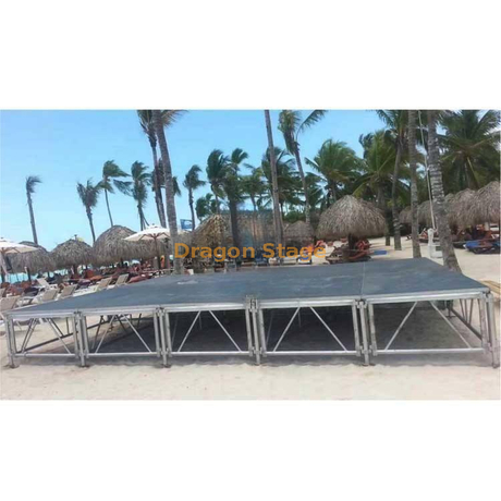 Mobile Outdoor Small Stage Platform 24x8ft 7.32x2.44m
