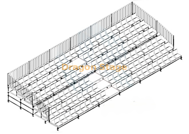 Outdoor Layher Seating Stand Bleacher System for 2500 Audiences