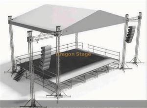 Light Weight Heavy Loading Aluminum Lighting Stage Roof Truss for Outdoor Events 18x12x10m