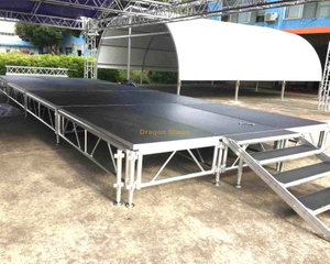 Portable Platform Setup Stage for Schools 18x6m with 2 Stairs