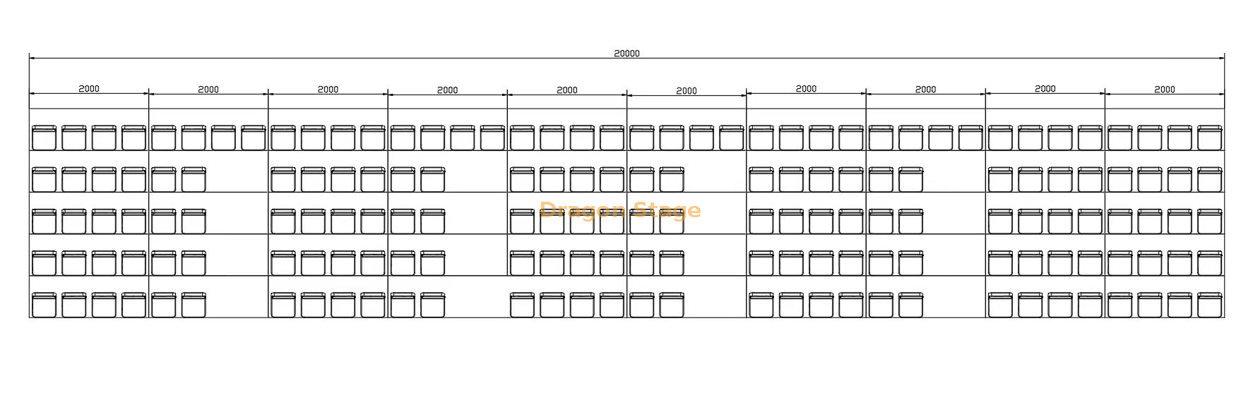 5-layer Layher Stand Bleacher System for 168 People