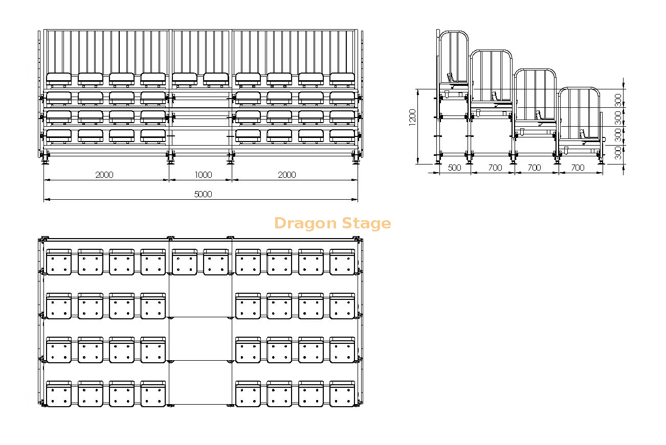 34 Person Layher Seating Stands Package (2)