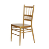 Guangdong Furniture Backrest Iron Chair European Style Metal Phoenix Chair Hotel Restaurant Gold Wedding Bamboo Joint Chair Wholesale