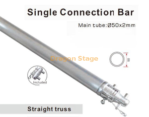 Aluminum 50mm Diameter Single Tube Truss