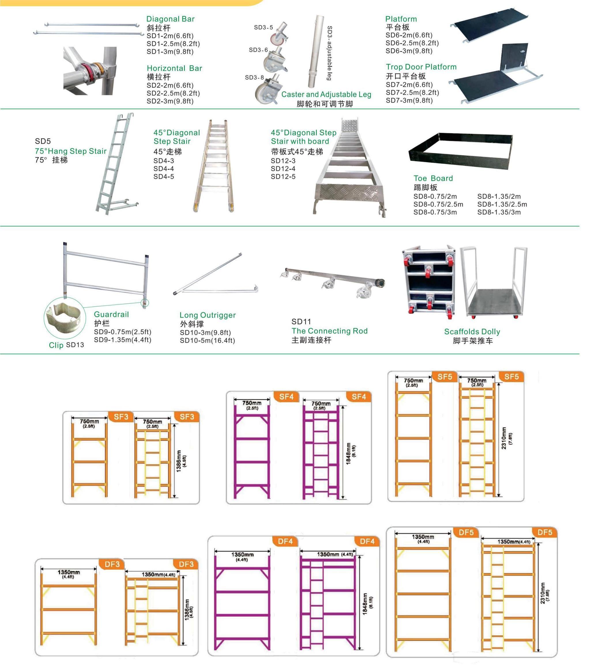 items for aluminum scaffolding