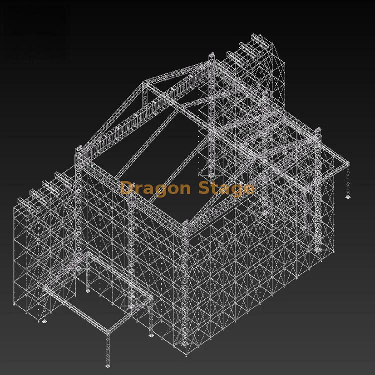 22x16x10m Heavy-Duty Spigot Roof Truss System with 6 Central Pillars