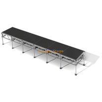 Professional 4x4ft Portable Stage System 7.32x1.22m Adjustable Height Runway