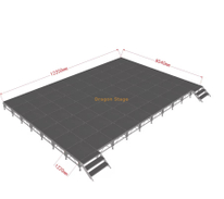 Aluminum Portable Dj Lighting Truss Stage Platform 12.2x8.54m