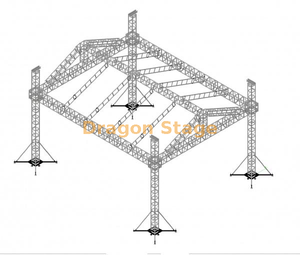 15x9x7m Aluminum Saddle Roof Stage Truss System