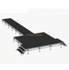10.98x3.66m Professional T-Shape Modular Aluminum Stage | 0.4m–0.8m Adjustable Height Fashion Runway Kit