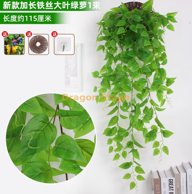 Simulated Violet Wall Hanging Orchid Large Embroidery Artificial Plastic Flower Silk Flower New Blue Extended Ultra dense Iron Wire Green Robe (Free Frisbee)