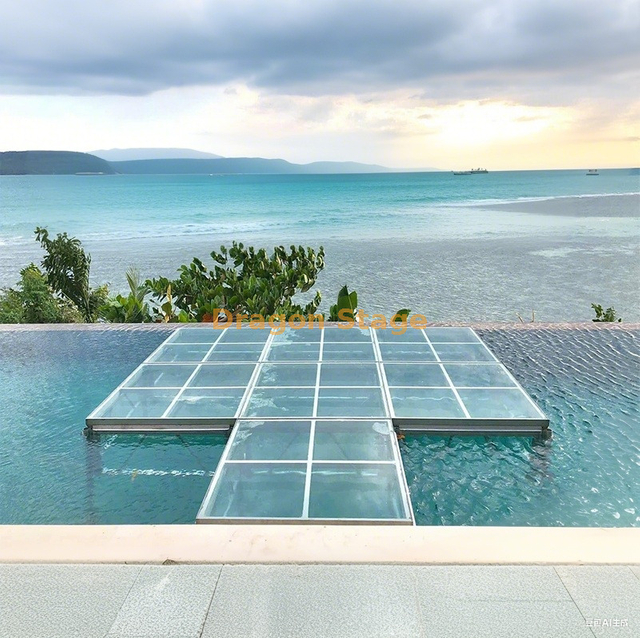 Swimming Pool Glass Walkway Stage 7 pieces
