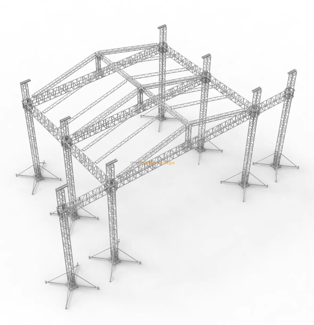 Aluminum Pitched Roof Truss for Concert Event 60x50x30ft 