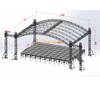 14x10x6m Aluminum Arc Roof Truss System with Speaker Wings - Professional Mobile Stage Assembly