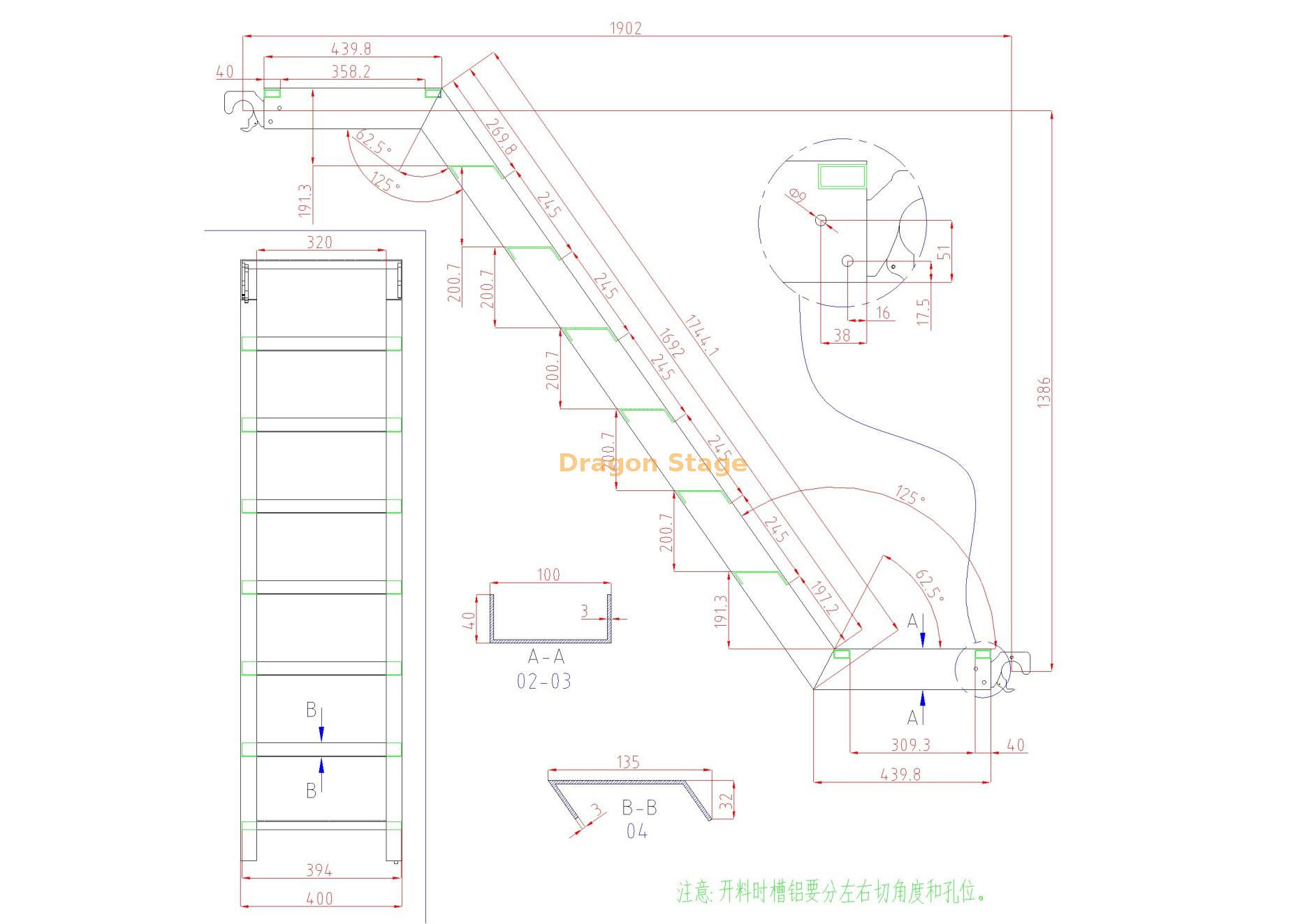 step stair ladder drawing