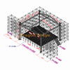 24m Ringlock Truss Wall with 12x12m Aluminum Roofing Stage and Two 6m Front LED Wings