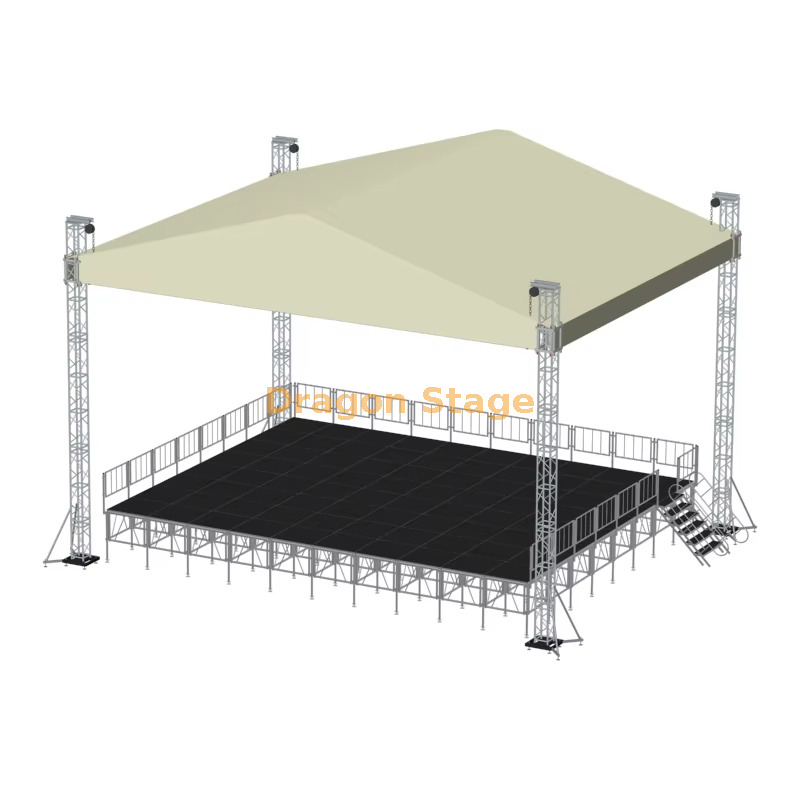 Outdoor Concert Silver Lighting Event Truss 12x9x6m
