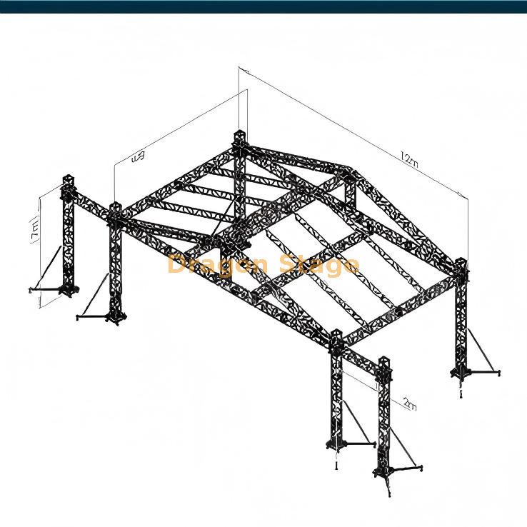 12x6x7m Professional Aluminum Event Pitched Roof Truss System