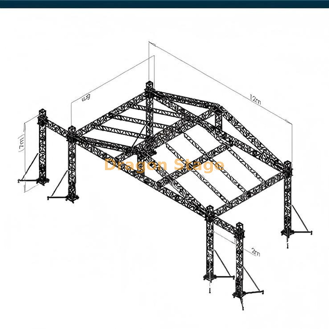12x6x7m Professional Aluminum Event Pitched Roof Truss System