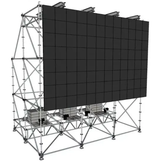 6x4x6m Ringlock System for 6x4m LED Screen with 4 Top Sections and 3 Water Ballasts