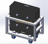 Truss Base Plate Transport Cart for 4 × 600mm Bases (Mobile Dolly Trolley)