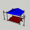 14x10x9m Peak Roof Truss System with Dual 3m Speaker Wings (Aluminum Spigot Truss Stage Roof)