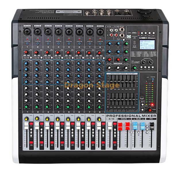 HTS10 8 Channel Professional Audio Mixer with DSP Effects