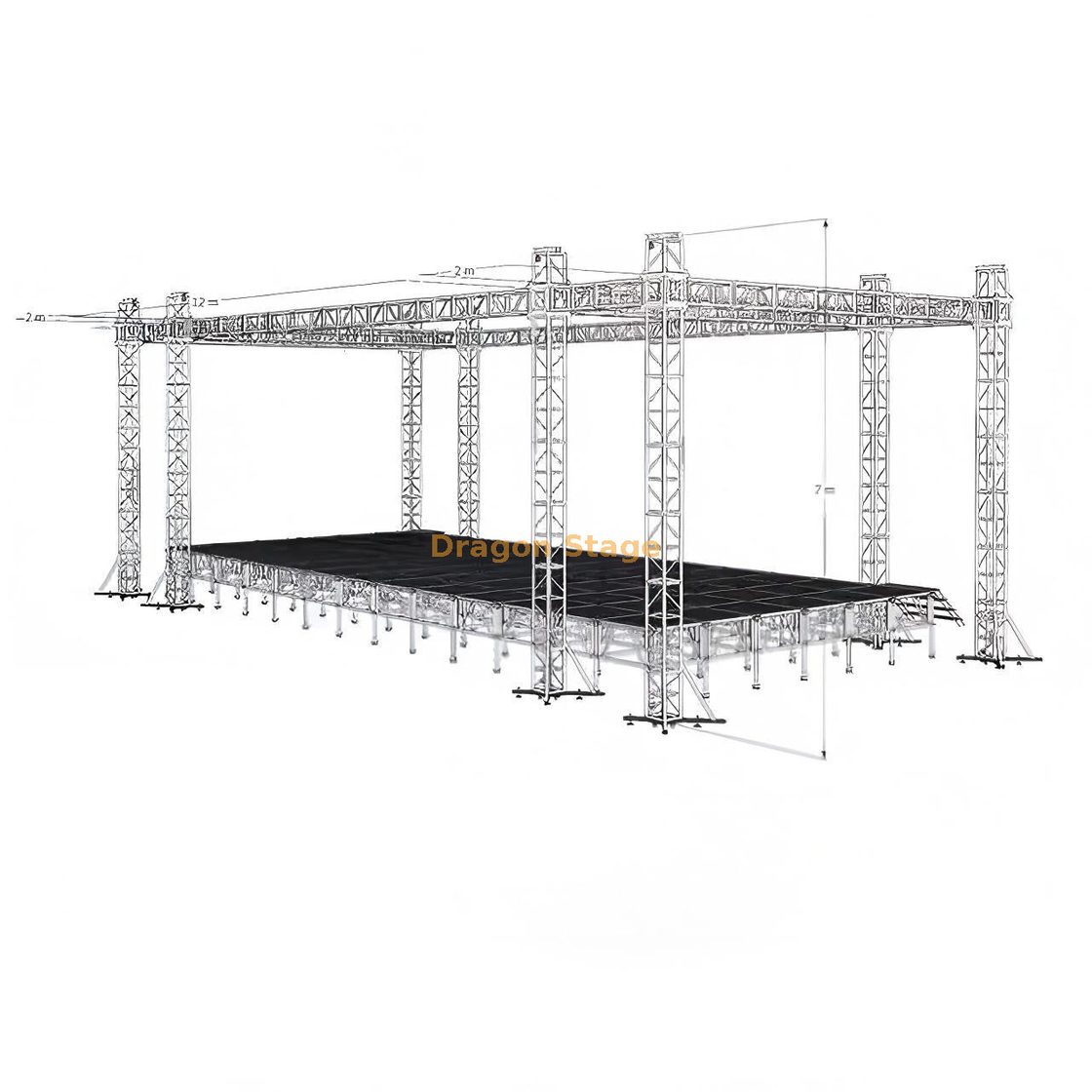 12x8x7m Professional Aluminum Outdoor Event Truss System