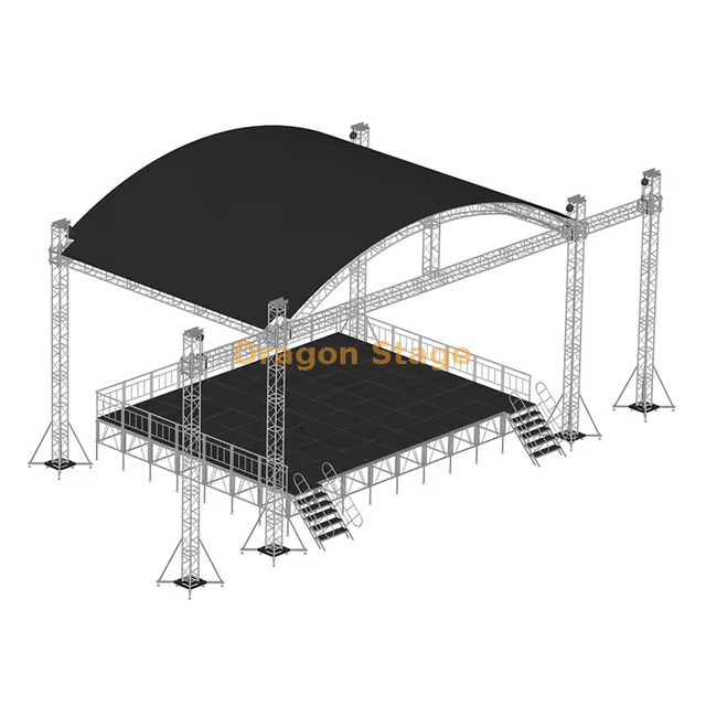 13x9x7m Professional Aluminum Arc Roof Stage Truss System