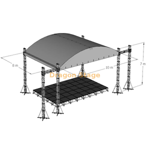 Concert Stage Curve Roof Truss 10x8x7m