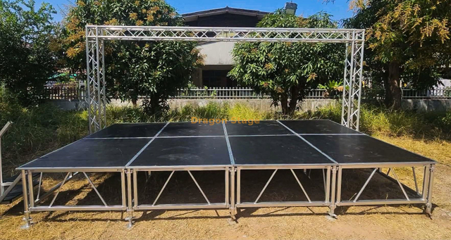 Concert Custom Adjustable Portable Stage 4.88x4.88m Height 0.6-1m
