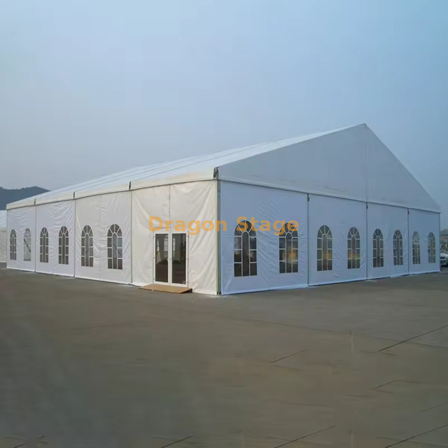 10m Span White Outdoor Reception Church Warehouse Wedding Party Marque 12m Long