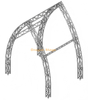 290mm Spigot Black Curved Roof Truss System with Box Corners And Outdoor Base Plates