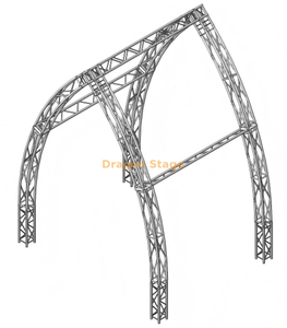 290mm Spigot Black Curved Roof Truss System with Box Corners And Outdoor Base Plates