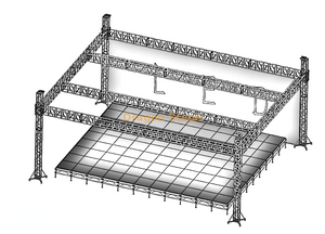 Large Outdoor Aluminum Concert Stage Truss System 15x12x7m