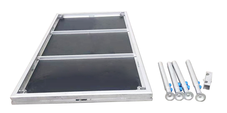 Aluminum Easy Set Pallet Stage Quick Stage for Event with 4 Legs 1x2m