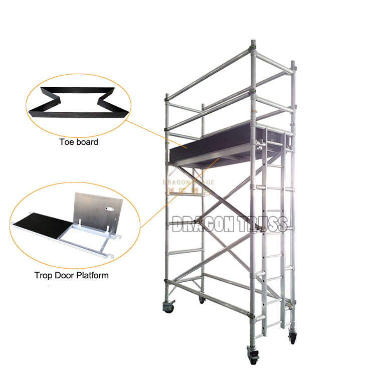 Aluminum Single Climb Ladder Scaffolding for Sale 5.22m