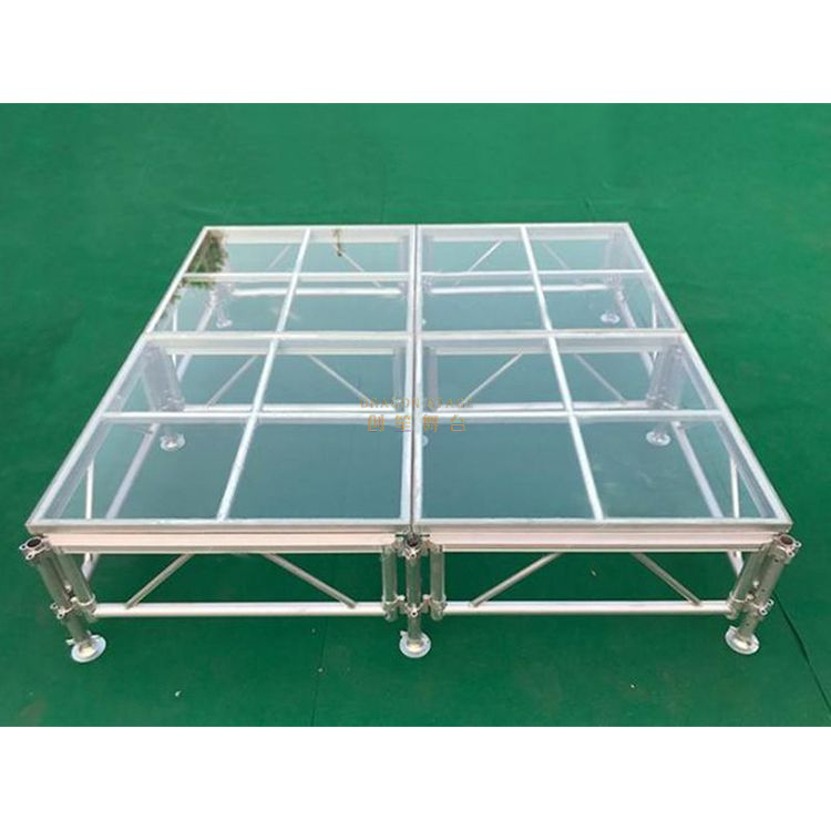 Portable Aluminum Acrylic 4x8ft Stage Deck Height 0.4-0.8m