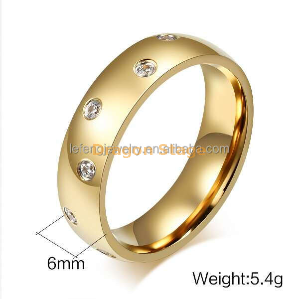 2 Gram Gold crystal wedding men's ring for men