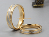Saudi Arabia Gold Price Sand Surface Carved Texture Gold Wedding Ring