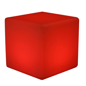 Waterproof Outdoor Bar And Lounge Furniture Rgb Color Changing Plastic 3d Led Glowing Cube Illuminated Dice Chair